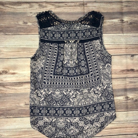 Lucky Brand Sleeveless Top ~ Size: (S) Small _Navy - Picture 8 of 14